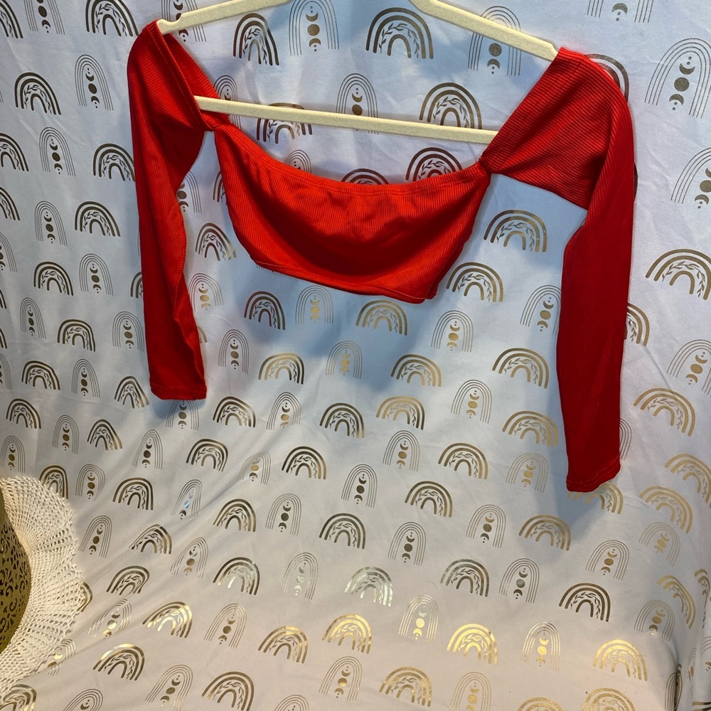 SHEIN Petite Red Top